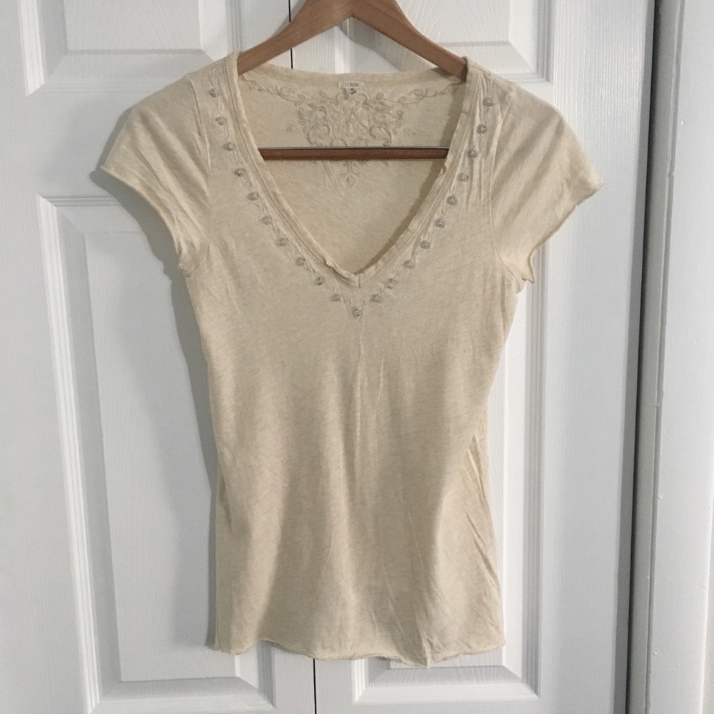 J. Crew Beaded Shirt